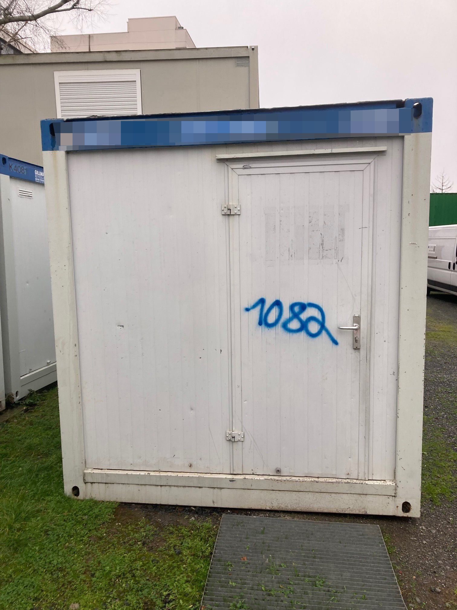 Bürocontainer 20 Fuß | Windfang | 3 Sterne - guter Zustand